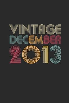 Vintage December 2013: Dotted Bullet Notebook – 6 years old Birthday Gift or 6th Anniversary Gift Idea