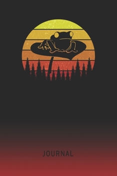 Journal: Blank Frog Personal Writing Diary | Old School Retro Vintage Sunset 80s Cover | Daily Journalism Diaries for Journalists & Writers | ... Set Goals & Write about your Life & Interests