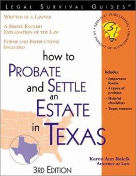 Paperback How to Probate and Settle an Estate in Texas Book