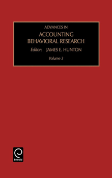 Hardcover Advances in Accounting Behavioral Research Book