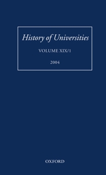Hardcover History of Universities: Volume XIX/1 Book
