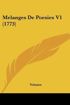 Paperback Melanges De Poesies V1 (1773) [French] Book