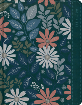 Imitation Leather NASB Notetaking Bible, Large Print Edition, Teal Floral Leathertouch Book