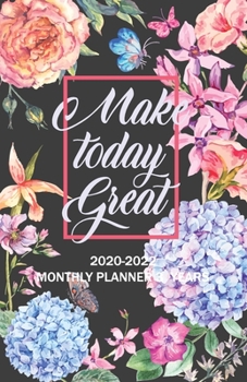 Paperback Monthly Planner 3 Years: January - December 2020-2022 - Monthly View - Calendar Views Floral Cover - Sunday start Book