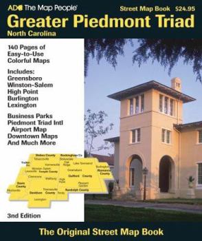 Paperback Greater Piedmont Triad, North Carolina Street Map Book