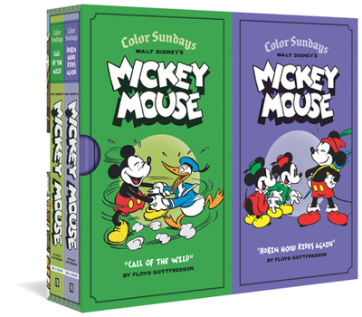 Hardcover Walt Disney's Mickey Mouse Color Sundays Gift Box Set: Call of the Wild and Robin Hood Rises Again: Vols. 1 & 2 Book