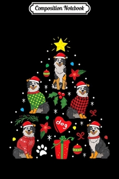 Composition Notebook: Australian Shepherd Aussie Christmas Ornament Tree Dog Gift  Journal/Notebook Blank Lined Ruled 6x9 100 Pages