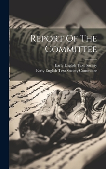 Hardcover Report Of The Committee Book