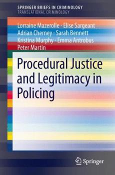 Paperback Procedural Justice and Legitimacy in Policing Book