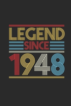 Legend Since 1948: Blank Lined Notebook (6" x 9" - 120 pages) ~ Birthday Themed Notebook for Daily Journal, Diary, and Gift