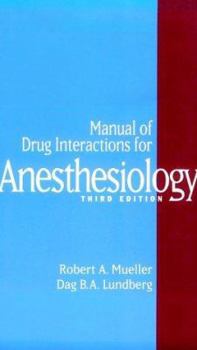 Paperback Manual of Drug Interactions for Anesthesiology Book