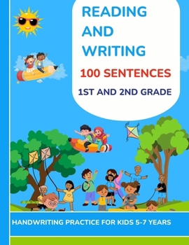 Paperback Reading And Writing 100 Sentences 1st and 2nd Grade, Handwriting Practice For Kids 5-7 Book