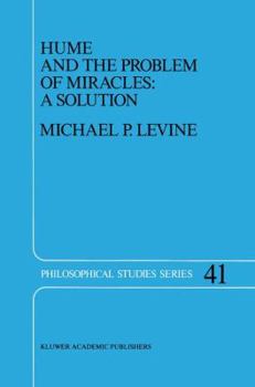 Paperback Hume and the Problem of Miracles: A Solution Book