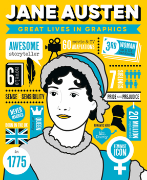 Hardcover Great Lives in Graphics: Jane Austen Book