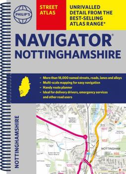 Spiral-bound Philip's Navigator Street Atlas Nottinghamshire Book