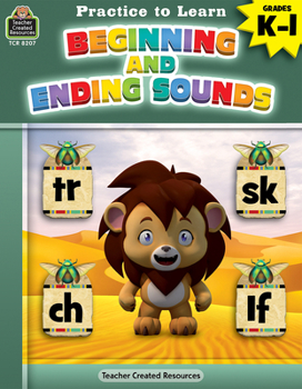 Paperback Practice to Learn: Beginning and Ending Sounds (Gr. K-1) Book