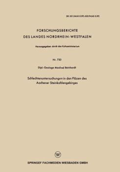 Paperback Schlechtenuntersuchungen in Den Flözen Des Aachener Steinkohlengebirges [German] Book