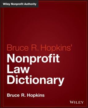 Hardcover Hopkins' Nonprofit Law Dictionary Book