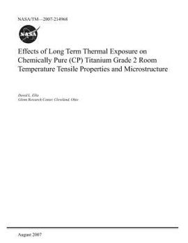 Paperback Effects of Long Term Thermal Exposure on Chemically Pure (Cp) Titanium Grade 2 Room Temperature Tensile Properties and Microstructure Book