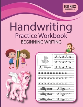 Paperback Handwriting Practice Workbook: Cute Unicorn Alphabet Handwriting Practice workbook for Kids ( Kindergarten & Preschool ) / Easy way to learn Alphabet Book