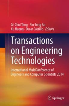 Paperback Transactions on Engineering Technologies: International Multiconference of Engineers and Computer Scientists 2014 Book