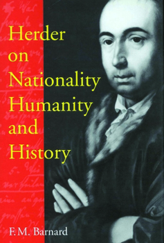 Paperback Herder on Nationality, Humanity, and History: Volume 35 Book