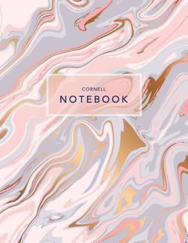 Paperback Cornell Notebook: Pink Marble - 120 White Pages 8.5x11" - Note Taking System Book
