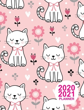 Paperback 2020 2021 Planner: Large Colorful Design Book, 8.5" x 11" Two Year 2020-2021 Calendar Planner, Monthly Schedule Organizer (24 Months Acti Book