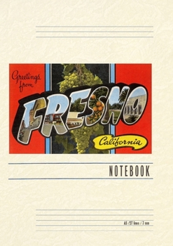 Paperback Vintage Lined Notebook Greetings from Fresno, California Book