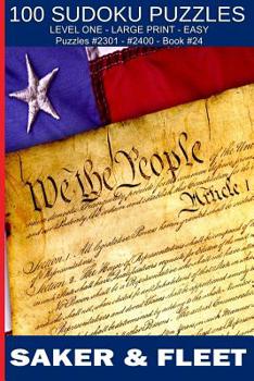 Paperback Easy Large Print Sudoku Puzzles: 100 Level One Easy Mind Benders for Novices and Beginners Fun and Relaxation [Large Print] Book