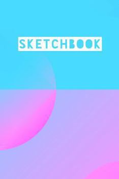 Paperback Sketchbook: Abstract Pink Blue Design Book