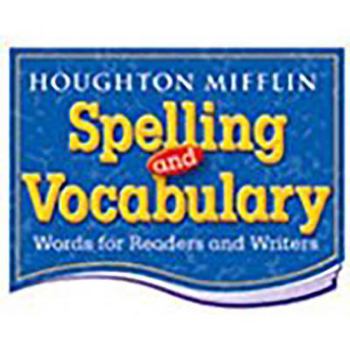 Paperback Houghton Mifflin Spelling and Vocabulary: Student Book (Consumable/Ball and Stick) Grade 3 1998 Book