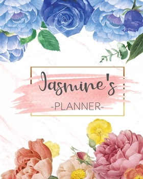 Paperback Jasmine's Planner: Monthly Planner 3 Years January - December 2020-2022 - Monthly View - Calendar Views Floral Cover - Sunday start Book