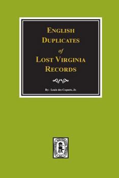 Paperback English Duplicates of LOST Virginia Records. Book