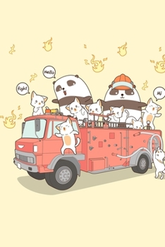 Kawaii Firefighter Journal: CUTE GIFT FOR WOMEN, GIRLS, BOYS, MEN RULED PAGES NOTEBOOK TO WRITE AND DRAW IN