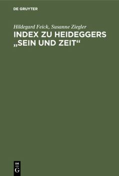 Paperback Index zu Heideggers Sein und Zeit [German] Book