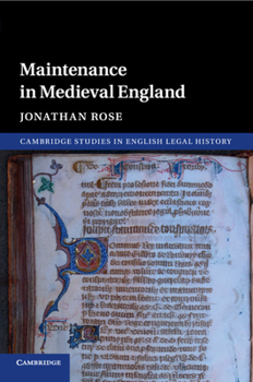 Paperback Maintenance in Medieval England Book