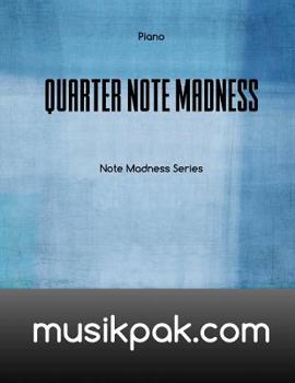 Paperback Quarter Note Madness: Piano Book