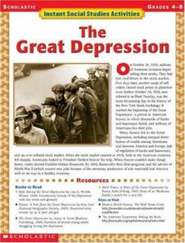 Paperback Instant Social Studies Activities: The Great Depression Book