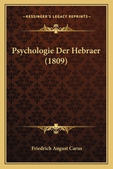 Paperback Psychologie Der Hebraer (1809) [German] Book