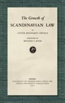 Hardcover The Growth of Scandinavian Law (1953) Book