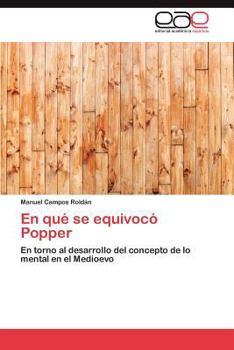 Paperback En Que Se Equivoco Popper [Spanish] Book