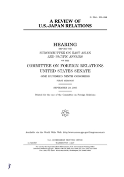 Paperback A review of U.S.-Japan relations Book