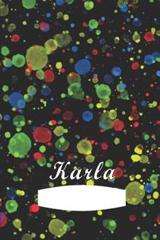 Paperback Karla: First name Karla personalized notebook Book
