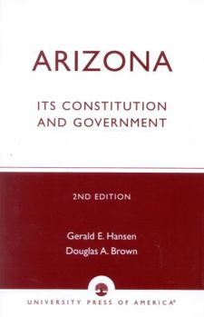 Paperback Arizona: Its Constitution and Government Book