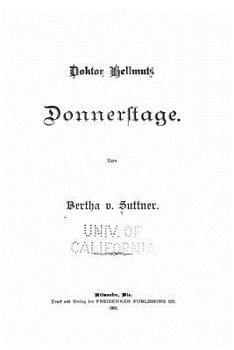 Paperback Doktor Hellmuts Donnerstage [German] Book