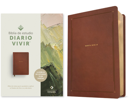 Biblia de Estudio del Diario Vivir Ntv (Sentipiel, Café Rústico, Letra Roja)