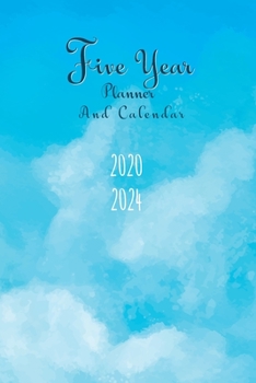 2020-2024 Five Year Planner And Calendar: 5 Year Pocket Monthly Schedule Organizer, 60 Month Calendar with Holidays, Cloud Sky