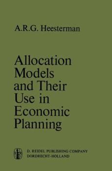Hardcover Allocation Models and Their Use in Economic Planning Book