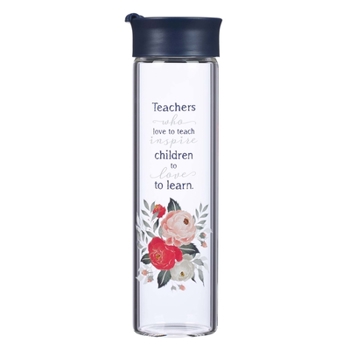 Misc. Water Bottle Glass Best Teacher Ever Book